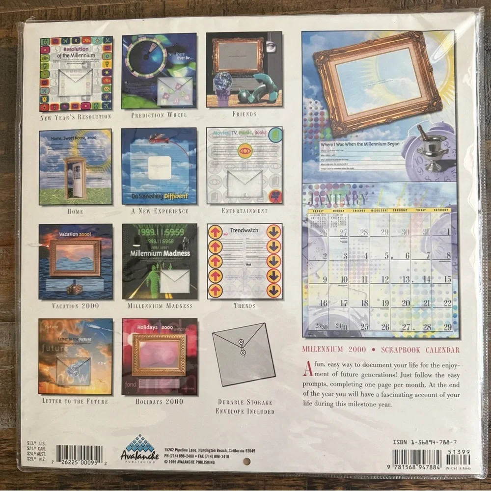 Vintage 2020 Millennium Scrapbook Calendar